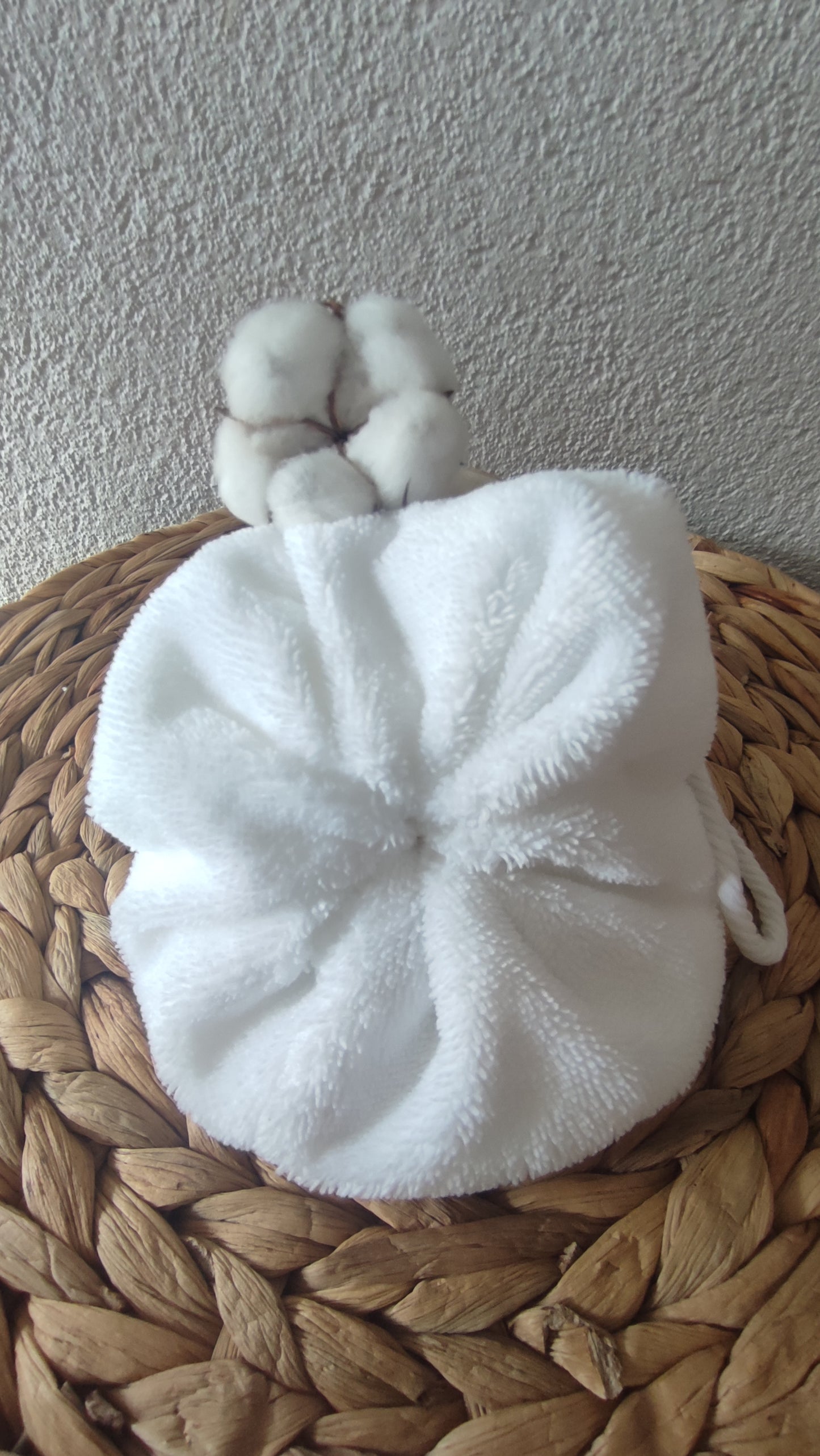 Fleur de douche en éponge bambou