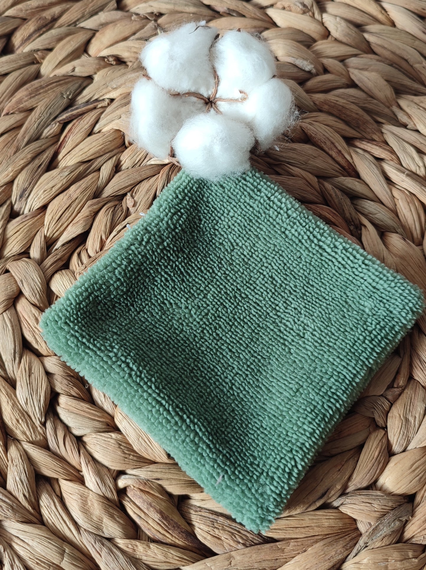 Coton double face éponge bambou