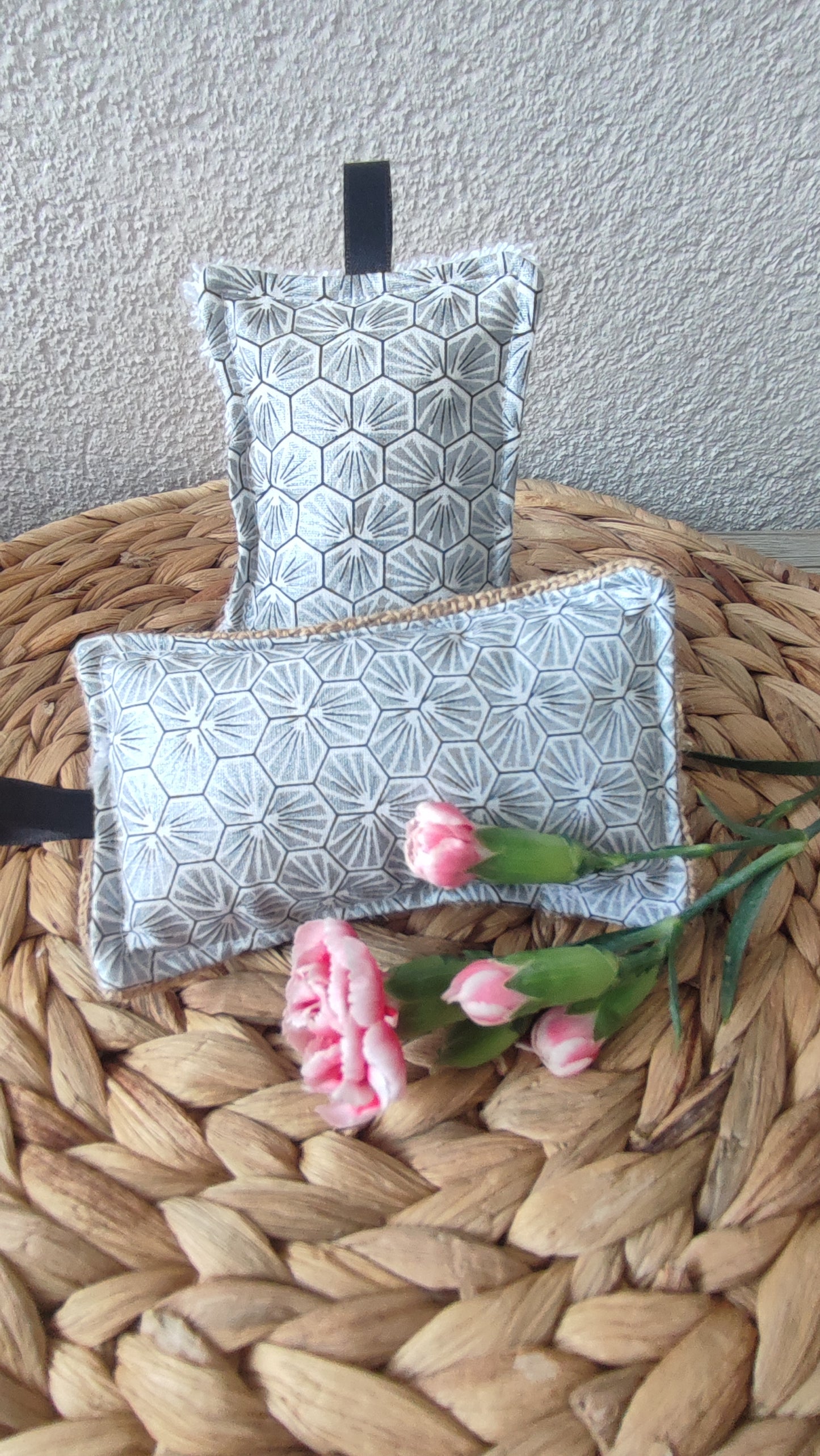 Eponges lavable en toile de jute