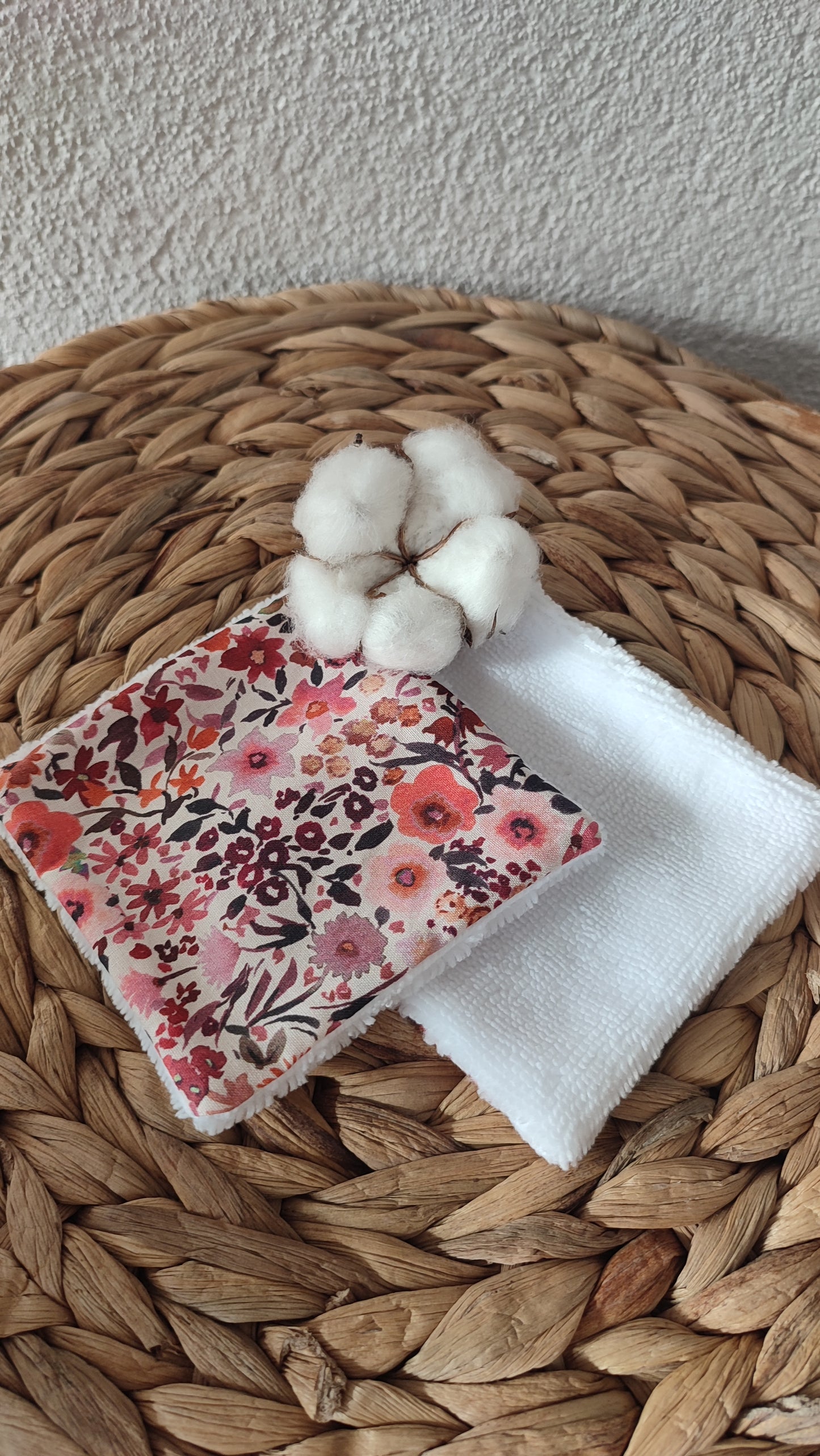 Carré Coton lavable en éponge bambou