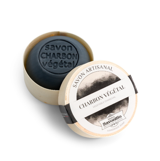 Savon au Charbon Végétal avec boite en bois - Maitre Savonitto