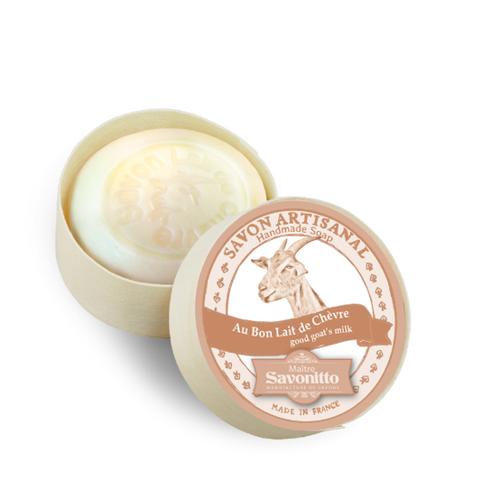 Savon au lait de Chèvre avec boite en bois - Maitre Savonitto